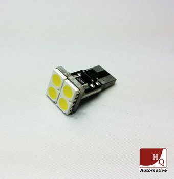 Car LED Light Bulb W5W 4x SMD 5050 D CanBus WHITE WHITE 6000K Car LED