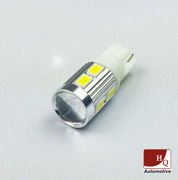 W5W 10-LEDs SMD-5630 + with lens Car LED Light Bulb WHITE