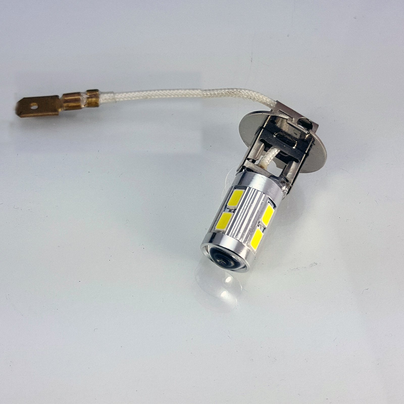 H3 10 SMD-5630 LED Bulb with Lense WHITE | Car LED Bulbs \ H4 H1 H3 H4 Bulbs