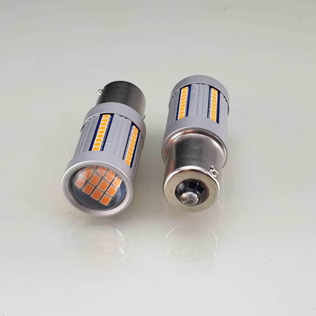 HQ Automotive Car LED Indicator Bulbs 2pcs PY21W (BAU15S) 66 SMD2016