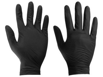  Disposable Nitrile Gloves size XL Powder-Free BLACK