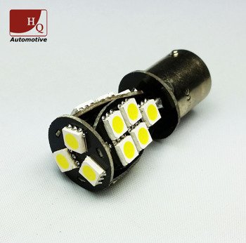 Car LED Light Bulb 18x SMD-5050 PY21W BAU15s CanBus YELLOW