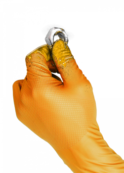 Grippaz 246 Disposable Nitrile Gloves size L Powder-Free ORANGE