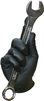 Grippaz 246 Disposable Nitrile Gloves size S Powder-Free BLACK