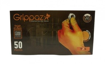 Grippaz 246 Disposable Nitrile Gloves size S Powder-Free ORANGE