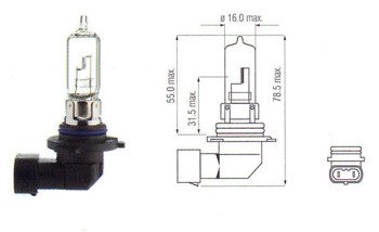 Halogen Bulb HB3 Clear 12V 65W