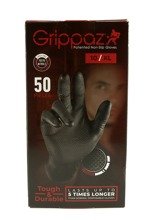 Grippaz 246 Disposable Nitrile Gloves size XL Powder-Free BLACK