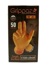 Grippaz 246 Disposable Nitrile Gloves size XL Powder-Free ORANGE