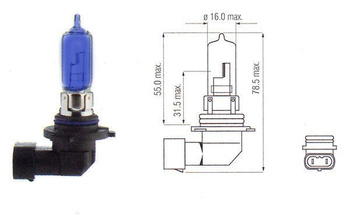 Halogen Bulb HB3 Super White (Xenon) 12V 65W