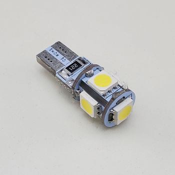 Car LED Light Bulb W5W 5x SMD-5050 CanBus 8000K