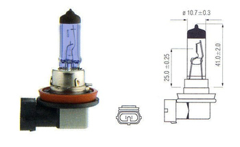 Halogen Bulb H11 Super White (Xenon) 12V 100W