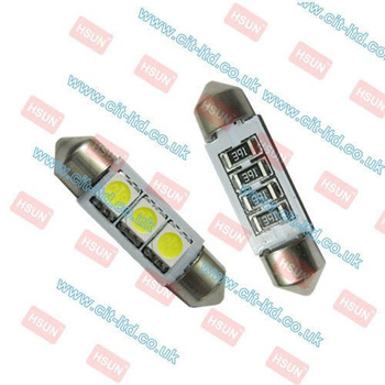 G2 3-LED Bulb SMD-5050 (36mm) Canbus LED Green