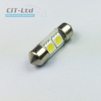 C3W Car LED Light Bulb 2x SMD-5050 31mm BLUE