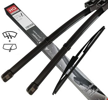 Front & Rear kit of Aero Flat Wiper Blades fit FORD Focus C-MAX Jun.2003-Mar.2007