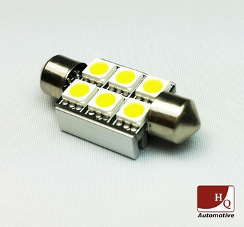 C5W 6 LED Bulb SMD-5050 Sink (39MM)  CanBus WHITE