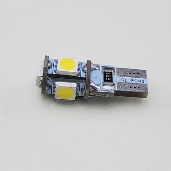 Car LED Light Bulb W5W 5x SMD-5050 CanBus WHITE