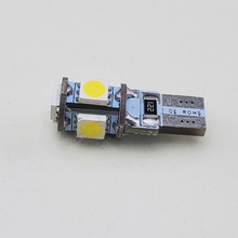 Car LED Light Bulb W5W 5x SMD-5050 CanBus 8000K