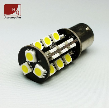 27 LED Bulb SMD-5050  P21W (BA15S)  CanBus GREEN